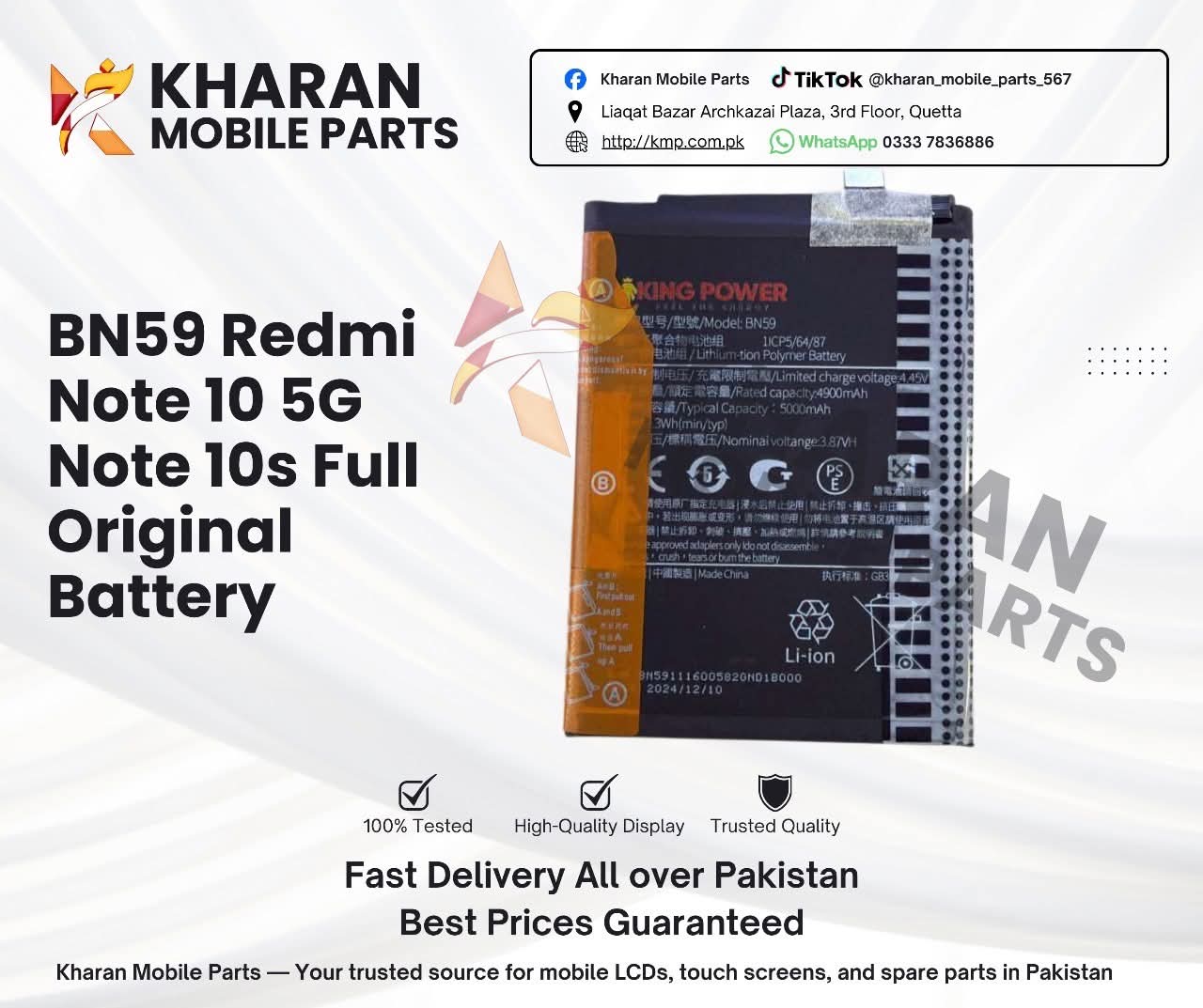 BN59 Redmi Note 10 5G  Note 10s Full original bttrery