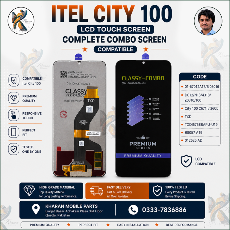 Itel City 100 LCD Panel Touch + LCD Complete Combo Screen Replacement | Compatible Display