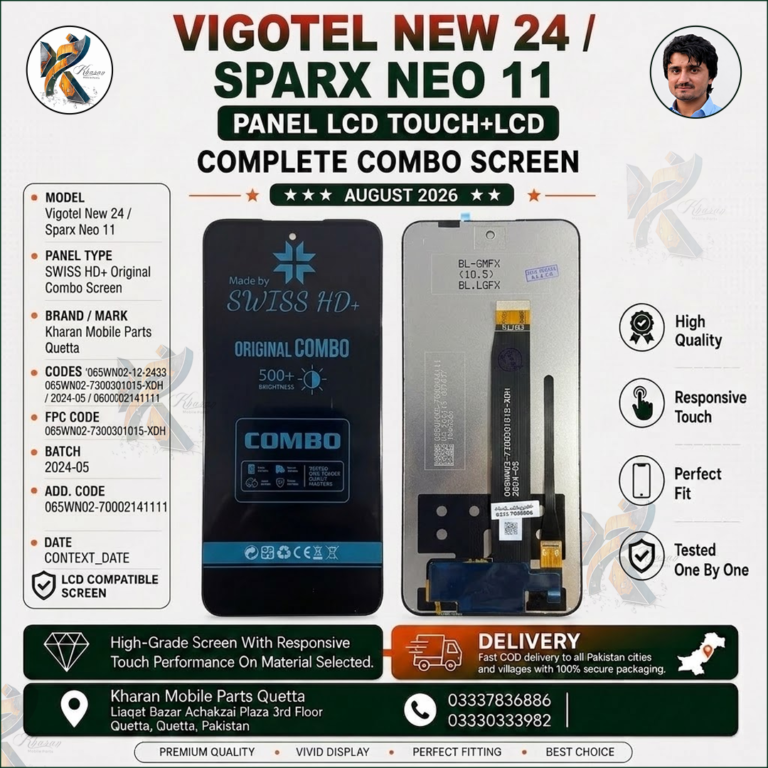 Vigotel New 24 / Sparx Neo 11 LCD Panel Touch + LCD Complete Combo Screen Replacement | Compatible Display