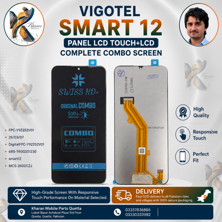 Vigotel Smart 12 / Vocal v1 LCD Panel Touch + LCD Complete Combo Screen Replacement | Premium Quality Display