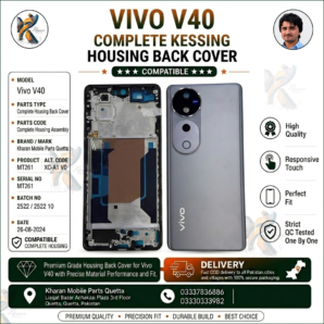 Vivo V40 Complete Kessing Housing Back Cover Replacement | Compatible Housing