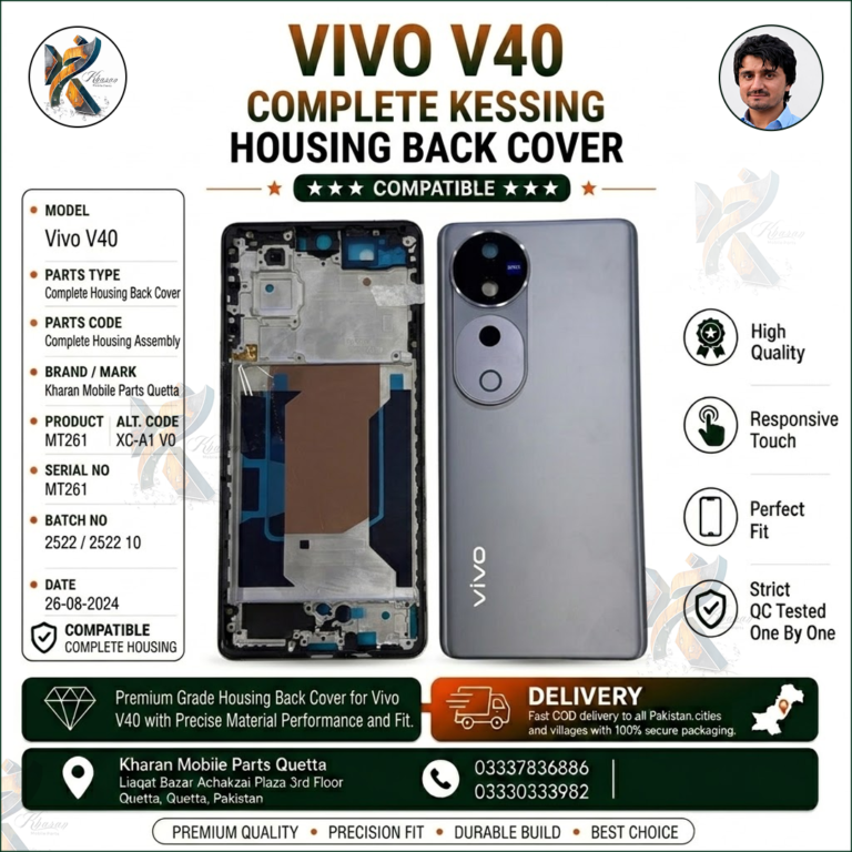 Vivo V40 Complete Kessing Housing Back Cover Replacement | Compatible Housing