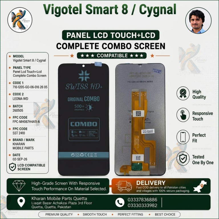 Vigotel Smart 8 / Cygnal LCD Panel Touch + LCD Complete Combo Screen Replacement | Compatible Display